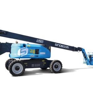 Sinoboom AB46J diesel articulating boom lift features a 48.6m working height, 455kg capacity, and 4WD capability for extreme high-reach jobs.
